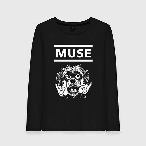 Женский лонгслив Muse rock dog / Черный – фото 1