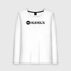 Лонгслив хлопковый женский Deadlock white logo, цвет: белый