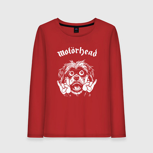 Женский лонгслив Motorhead rock dog / Красный – фото 1