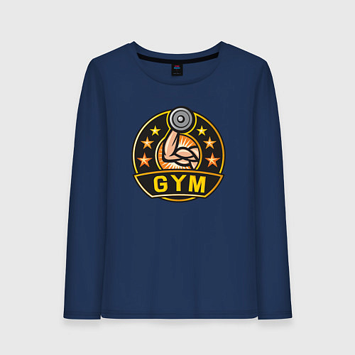 Женский лонгслив Gym stars / Тёмно-синий – фото 1