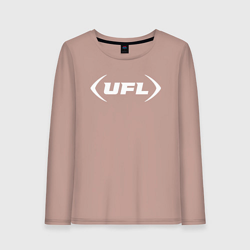 Женский лонгслив Ufl logo / Пыльно-розовый – фото 1