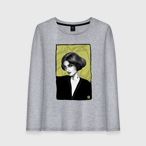 Женский лонгслив Желтоглазая мадам / Меланж – фото 1