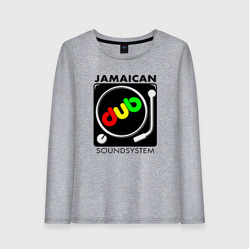 Женский лонгслив Ямайская звуковая система / Меланж – фото 1