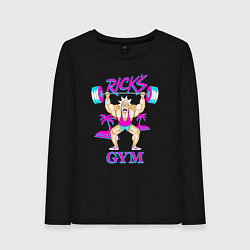 Лонгслив хлопковый женский Ricks GYM, цвет: черный