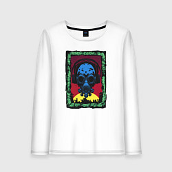 Лонгслив хлопковый женский Новый взгляд на будущее, цвет: белый