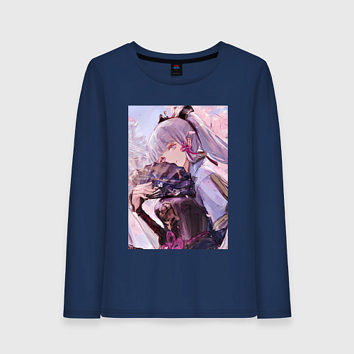 Женский лонгслив Геншин Камисато Аяка / Тёмно-синий – фото 1