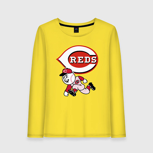 Женский лонгслив Cincinnati reds baseball team - talisman / Желтый – фото 1