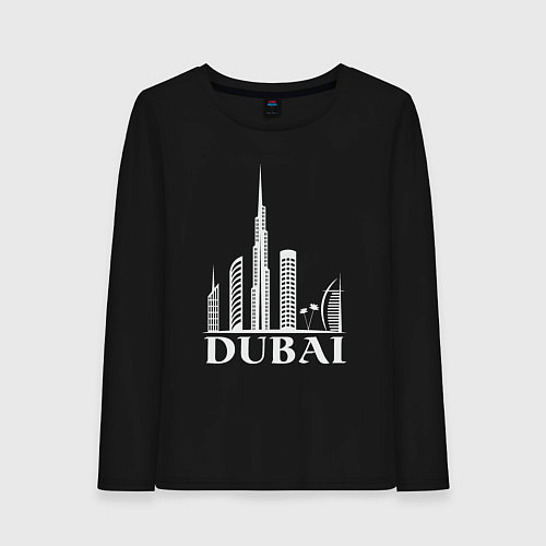Женский лонгслив City - Dubai / Черный – фото 1