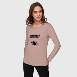 Лонгслив хлопковый женский Bunny, цвет: пыльно-розовый — фото 2
