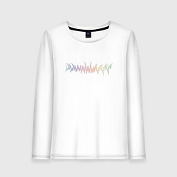 Лонгслив хлопковый женский Music art design, цвет: белый