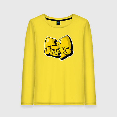 Женский лонгслив Wu-Tang bubble / Желтый – фото 1