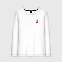 Лонгслив хлопковый женский Божья коровка маленькая, цвет: белый