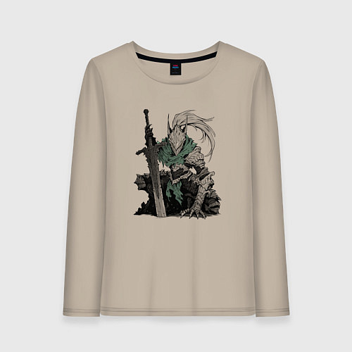 Женский лонгслив Боевой пехотинец в броне / Миндальный – фото 1