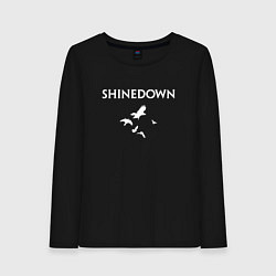Лонгслив хлопковый женский Shinedown - logo, цвет: черный