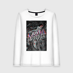 Лонгслив хлопковый женский Just Artefact, цвет: белый