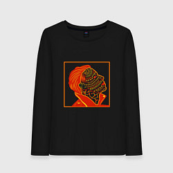 Лонгслив хлопковый женский Найк Борзов, цвет: черный