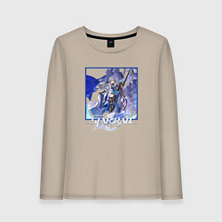 Лонгслив хлопковый женский Броня Рэнд, цвет: миндальный