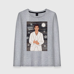 Лонгслив хлопковый женский Танец жизни, цвет: меланж