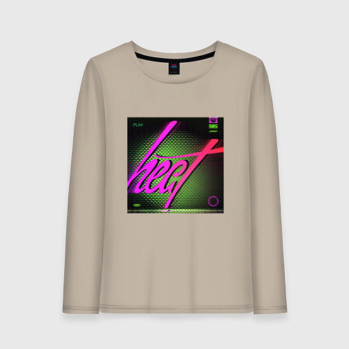 Женский лонгслив Тепло VHS / Миндальный – фото 1