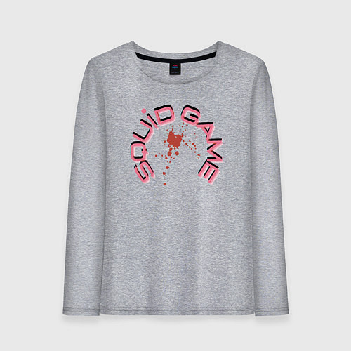 Женский лонгслив Squid game blood / Меланж – фото 1