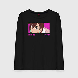 Лонгслив хлопковый женский Момо Аясэ, цвет: черный