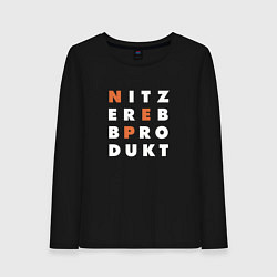Лонгслив хлопковый женский Nitzer ebb produkt, цвет: черный