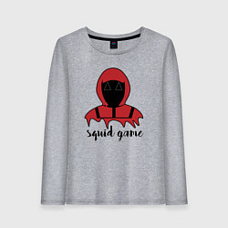Лонгслив хлопковый женский Squid game man, цвет: меланж