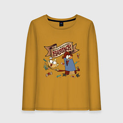 Лонгслив хлопковый женский Flapjack - candies, цвет: горчичный