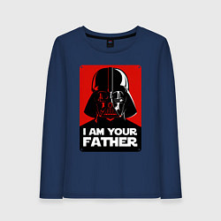 Лонгслив хлопковый женский Darth Vader, цвет: тёмно-синий