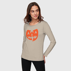 Лонгслив хлопковый женский Wu-Tang halloween, цвет: миндальный — фото 2