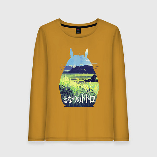 Женский лонгслив Nature Totoro / Горчичный – фото 1