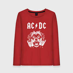 Женский лонгслив AC DC rock dog