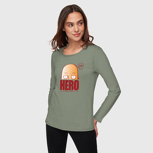 Женский лонгслив Ванпанч герой hero / Авокадо – фото 3