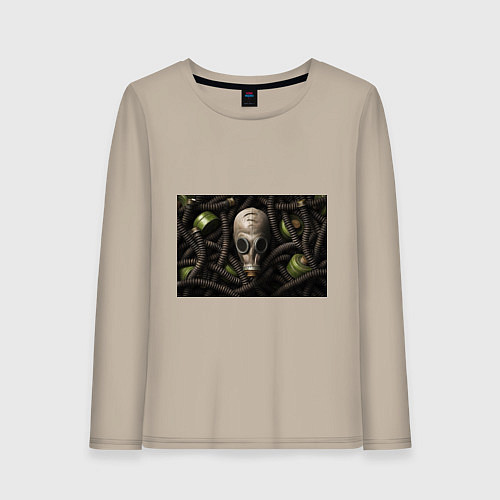 Женский лонгслив Авто рожденные в СССР / Миндальный – фото 1