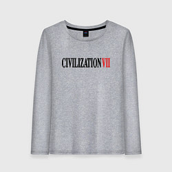 Лонгслив хлопковый женский Civilization VII, цвет: меланж