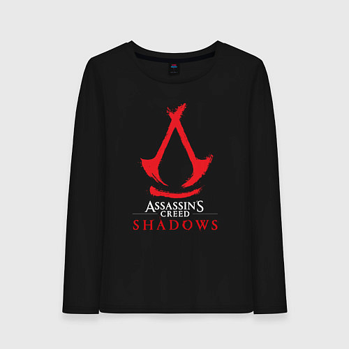Женский лонгслив Assassins Creed Shadows - badge / Черный – фото 1