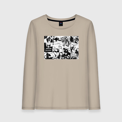 Женский лонгслив Блич арт / Миндальный – фото 1