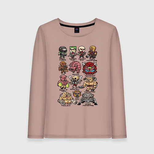 Женский лонгслив Doom demons / Пыльно-розовый – фото 1