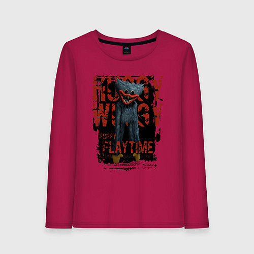 Женский лонгслив Хагги Вагги из Poppy Playtime / Маджента – фото 1
