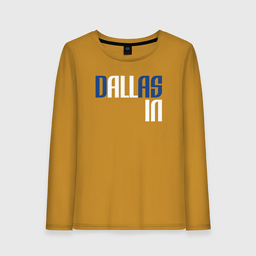 Женский лонгслив Dallas in / Горчичный – фото 1