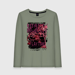 Лонгслив хлопковый женский Мамочка длинные ноги из Poppy Playtime, цвет: авокадо