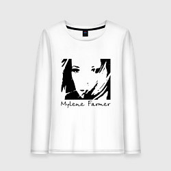 Лонгслив хлопковый женский Милен Фармер, цвет: белый