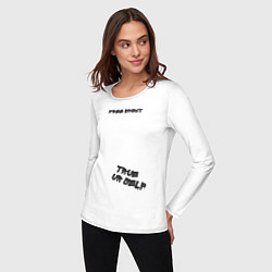 Лонгслив хлопковый женский Free spirit, цвет: белый — фото 2