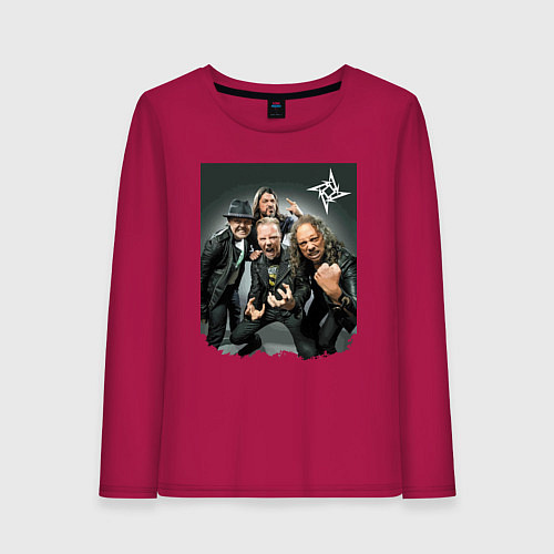Женский лонгслив Metallica cool dudes - thrash metal / Маджента – фото 1