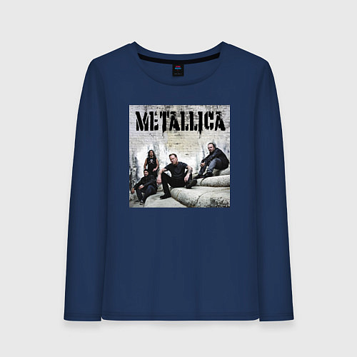 Женский лонгслив Metallica - cool guys / Тёмно-синий – фото 1