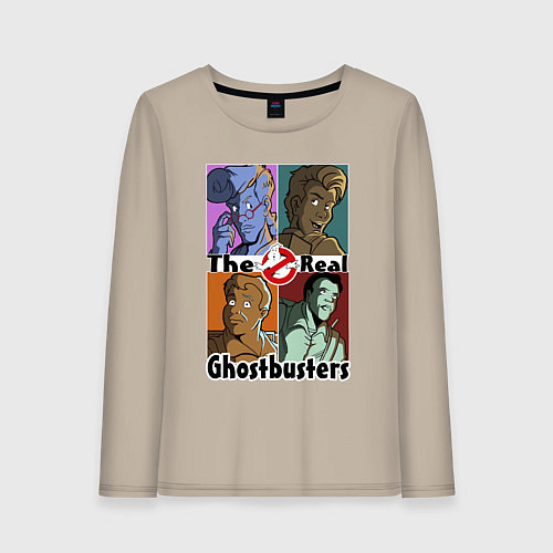 Женский лонгслив The real ghostbusters / Миндальный – фото 1
