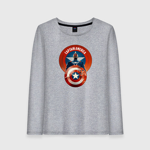 Женский лонгслив Captain America: Brave New World / Меланж – фото 1