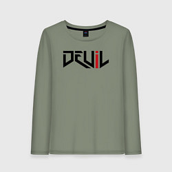 Лонгслив хлопковый женский Devil style, цвет: авокадо