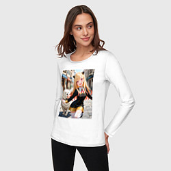 Лонгслив хлопковый женский Марин Китагава косплей Ани Форджер, цвет: белый — фото 2