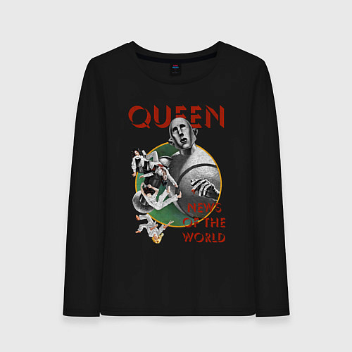 Женский лонгслив Queen News of the World / Черный – фото 1